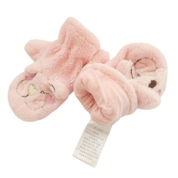 Disney and Miniwear Baby Girl Pink Trapper Hat And Mitten Set of 2 Cozy Warm - Picture 8 of 10